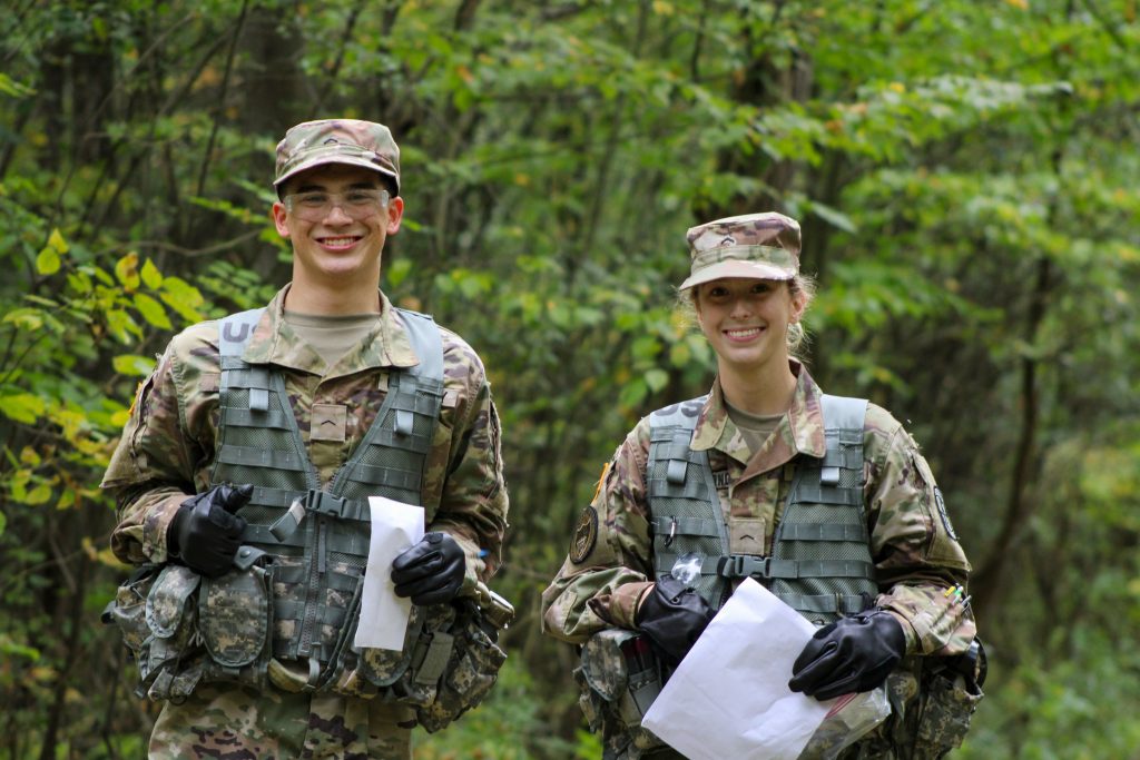 Prospective Students Two Cadets smiling